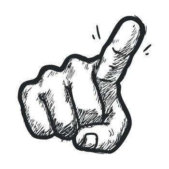 Pointing gesture as a communication tool for emphasis and instruction vector