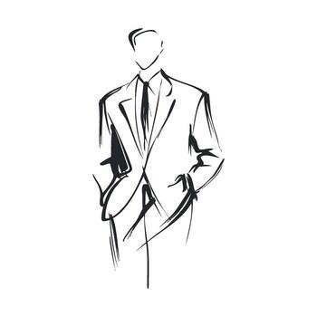 Elegant business attire concept for professional events and networking vector