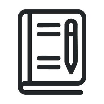 cuaderno con lápiz en blanco paginas para Nota tomando o diario vector