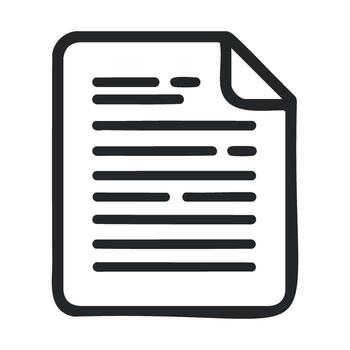 Simple document with handwritten notes for study and organization vector