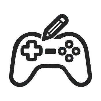 Game controller design concept for creative projects and branding vector