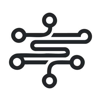 Modern technology connection symbol for digital innovation use vector