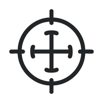 Target symbol for design precision and branding focus vector