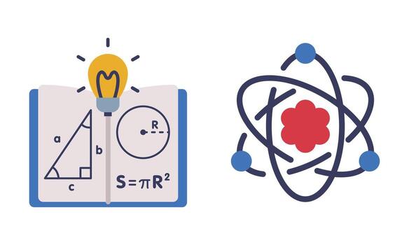 químico molécula y bloc con geométrico fórmula como colegio educación objeto conjunto vector