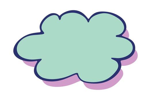 Hand drawn speech bubble Blank empty message box Textbox frame for banners, price tags, stickers, design label doodle balloon vector