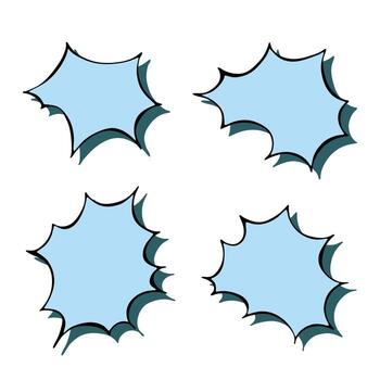 Set of hand drawn speech bubble Blank empty message box Textbox frame for banners, price tags, stickers, design cloud doodle dream vector