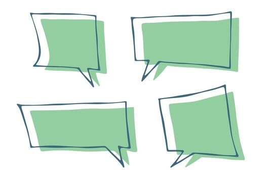 cloud doodle box Set of hand drawn speech bubble Blank empty message box Textbox frame for banners, price tags, stickers, design vector