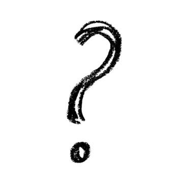 Hand drawn question mark clipart Single element for design warning attention vector