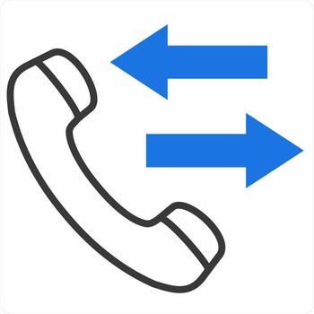 llamada Iniciar sesión icono concepto en azul color icono vector