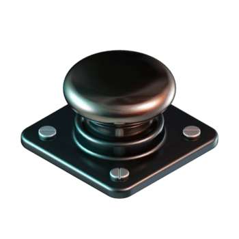 incliné vue foncé noir pousser bouton commutateur 3d icône png