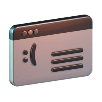 Operating System Crash Warning Window 3D Icon png