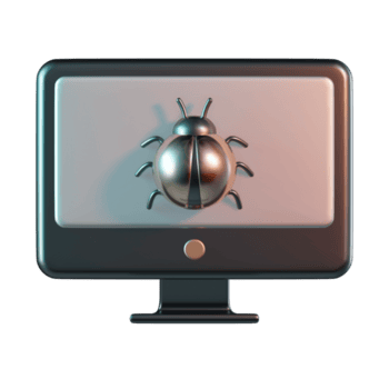 bureaublad toezicht houden op met computer kever malware 3d icoon png