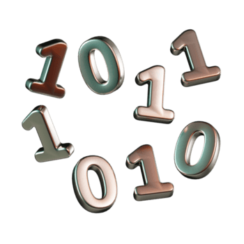 au hasard épars métallique binaire code 3d icône png