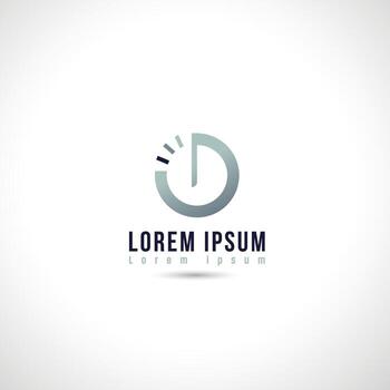 Modern Gradient Power Button Logo with Progress Indicator vector