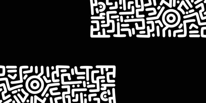 Horizontal Abstract Pattern Borders with Text Space vector