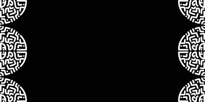 Vertical Border of Semicircular Abstract Pattern Blocks vector