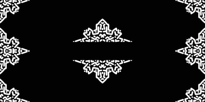 Decorative Symmetrical Abstract Motif with Split Banner vector