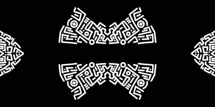 Symmetrical Top and Bottom Abstract Bowtie Design vector
