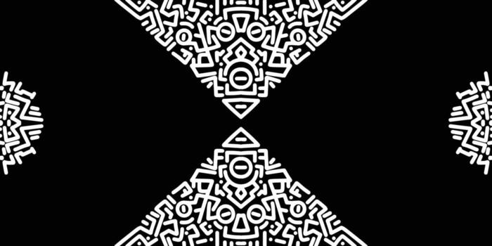 Hourglass Frame of Abstract Triangular Motifs vector