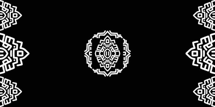 Central Circular Abstract Motif with Side Borders vector