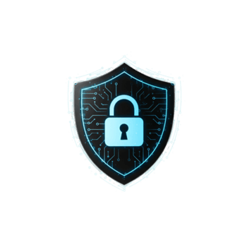 cyber segurança escudo cadeado ícone para dados proteção rede segurança e privacidade tecnologia conceito em transparente fundo png