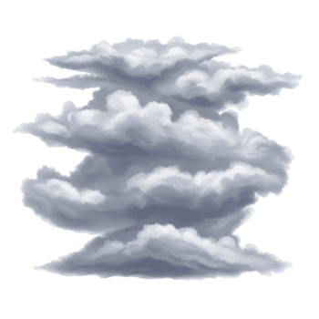 isolato soffice Cloudscape formazione grafico elemento per tempo metereologico previsione design e cielo copertura effetto uso su trasparente sfondo png