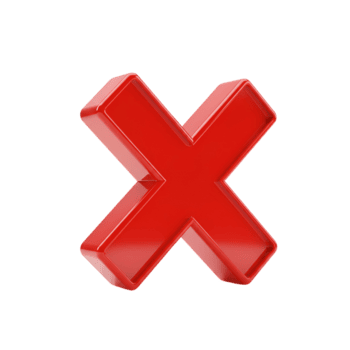 rosso attraversare marchio simbolo icona illustrazione grafico design elemento cartello Annulla errore Elimina rimuovere vicino rifiutare 3d su trasparente sfondo png