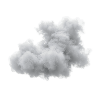 Isolated fluffy cloud image for weather forecast design elements and sky overlay effects in graphic projects on transparent background png