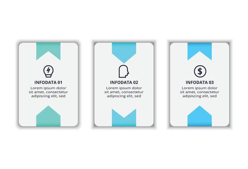 Workflow concept for infographic with 3 parts or processes. vector