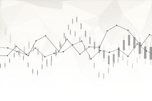 bar gráfico y múltiple línea gráficos en un blanco antecedentes crear un dinámica financiero gráfico vector