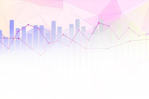 resumen financiero gráfico con un rosado antecedentes caracteristicas candelero gráfico vector