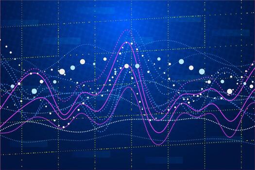 Colorful data visualization graphic vector