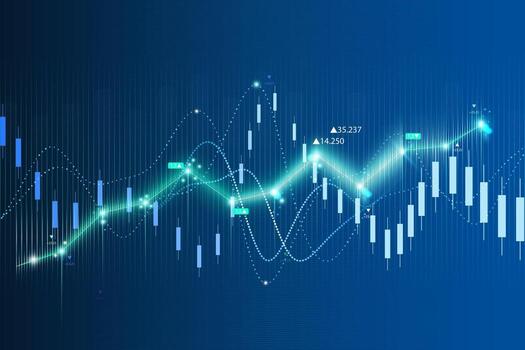 stock market data visualization vector