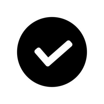 Ok button icon. Approve illustration sign. Check mark symbol. Yes logo. Design for web and apps. vector