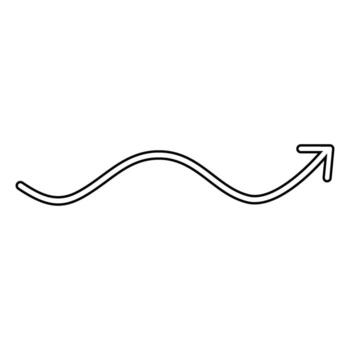 Arrow icon. Outline illustration of arrow icon for web. Pointer symbol. vector