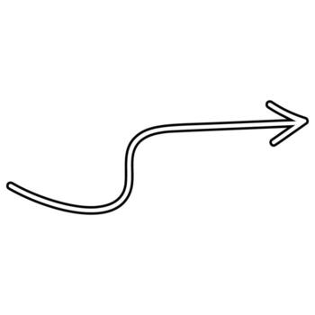 Arrow icon. Outline illustration of arrow icon for web. Pointer sign. vector