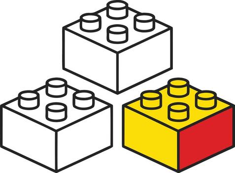 Geometric Building Block Set Illustration vector