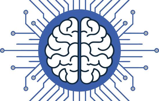 Modern Artificial Intelligence Elements vector