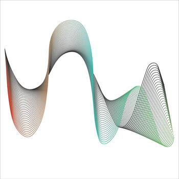 colored dynamic curves vector