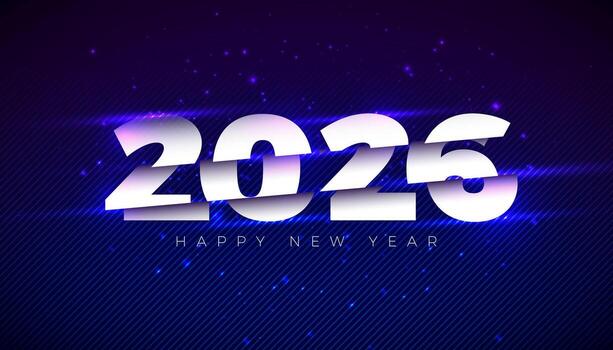 2026 Happy New Year graphic vector
