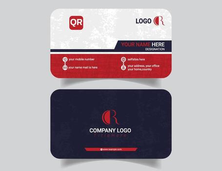 Luxury Horizontal Business Card with QR Code for Personal Branding vector