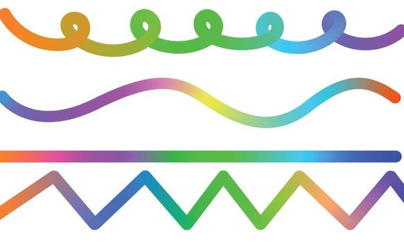 Colorful gradient lines create a design vector