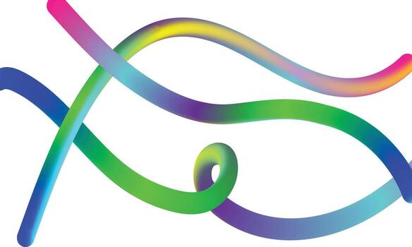 Abstract colorful gradient lines create a design vector