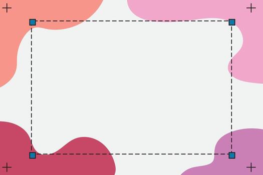 a square frame with a pink and blue background vector