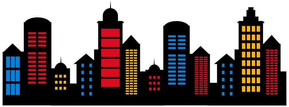 Structural constructions placed urban objects vector