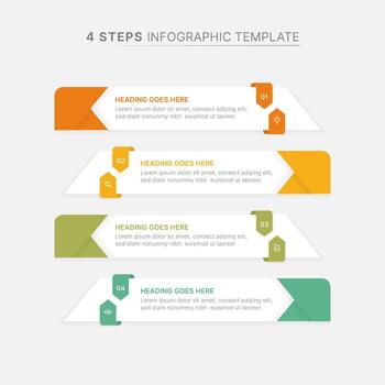 Business Infographic Design Template with 4 Data Point vector