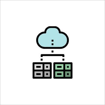 Cloud Computing Data Servers Icon Network Connection vector
