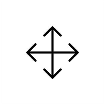 Move Icon Arrows Direction Expand Drag Navigation Symbol, four directions vector