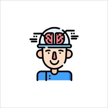 Brainstorming Icon Creative Thinking Idea Generation Solution, mental process vector