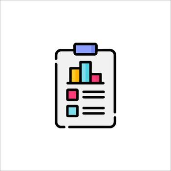 Report Icon Business Data Analysis Chart and Checklist, graph vector